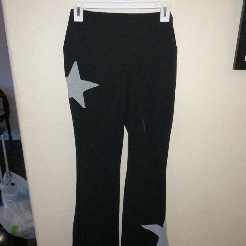 Black Pants with Gray Star Accents